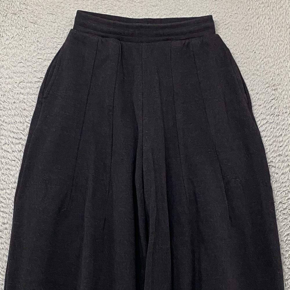 Zara Barrel Pants Womens Small Gray Knit Minimal Pleated Elastic Waist Pockets - Picture 3 of 16